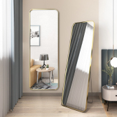 圆角落地镜全f身镜家用卧室试衣镜可挂墙网红 is风立体少女更衣镜