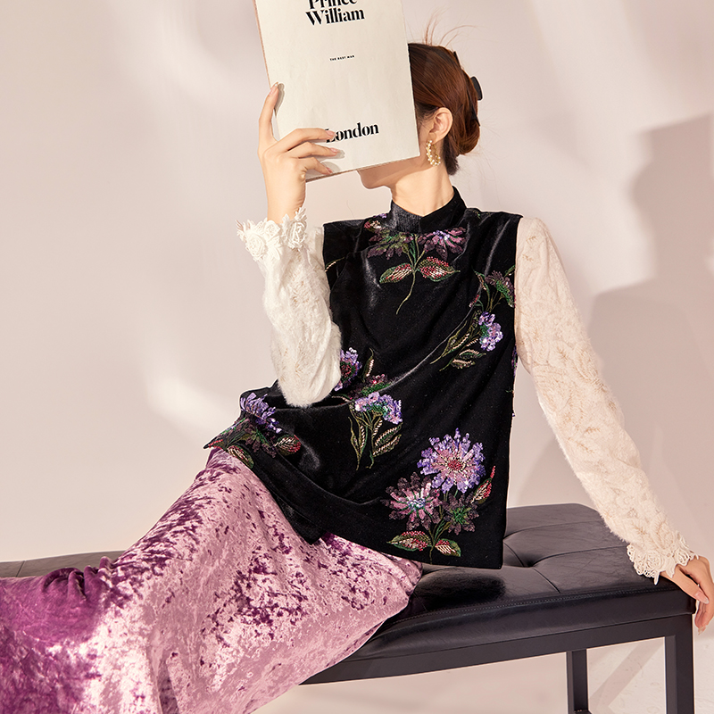 新中式中国风新款复古马甲背心女