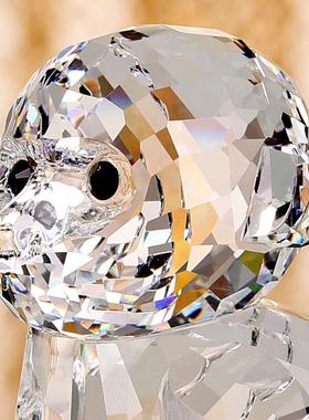 水晶小猴子摆件十二生肖酒柜装饰品圣诞吉祥物高档属猴的生日礼物