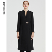 皮尔卡丹女装 秋季 端庄小众百搭中长款 风衣 专柜正品