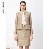 专柜正品 通勤复古简雅香风外套 皮尔卡丹女装 秋季