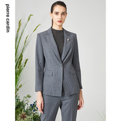 专柜正品 简约通勤轻商务羊毛西服 皮尔卡丹女装 春季