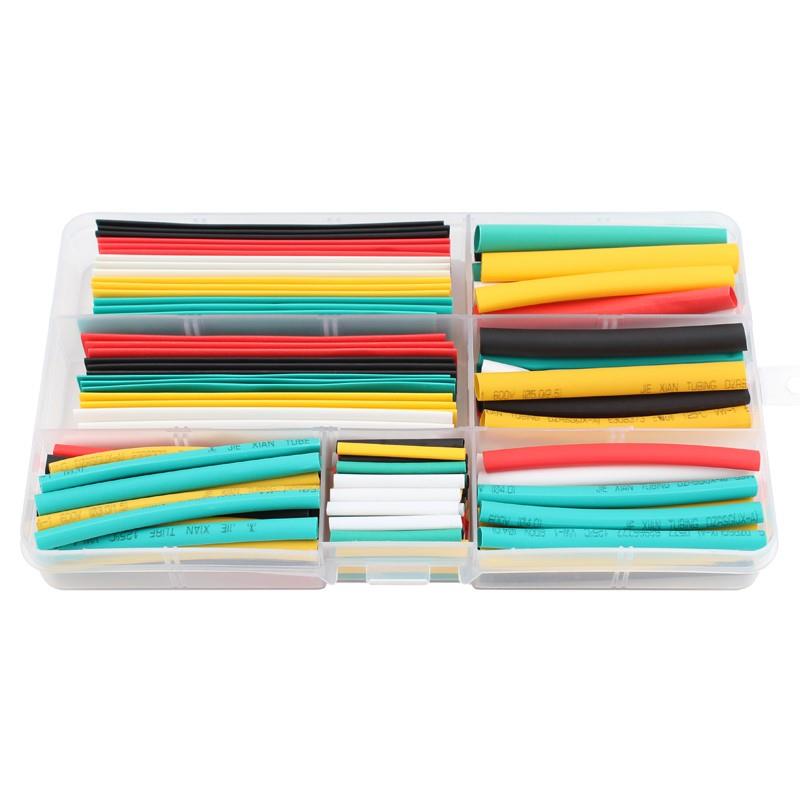 极速七彩热缩管收缩软管胶套绝缘彩色管H盒装数据电线接线头保护