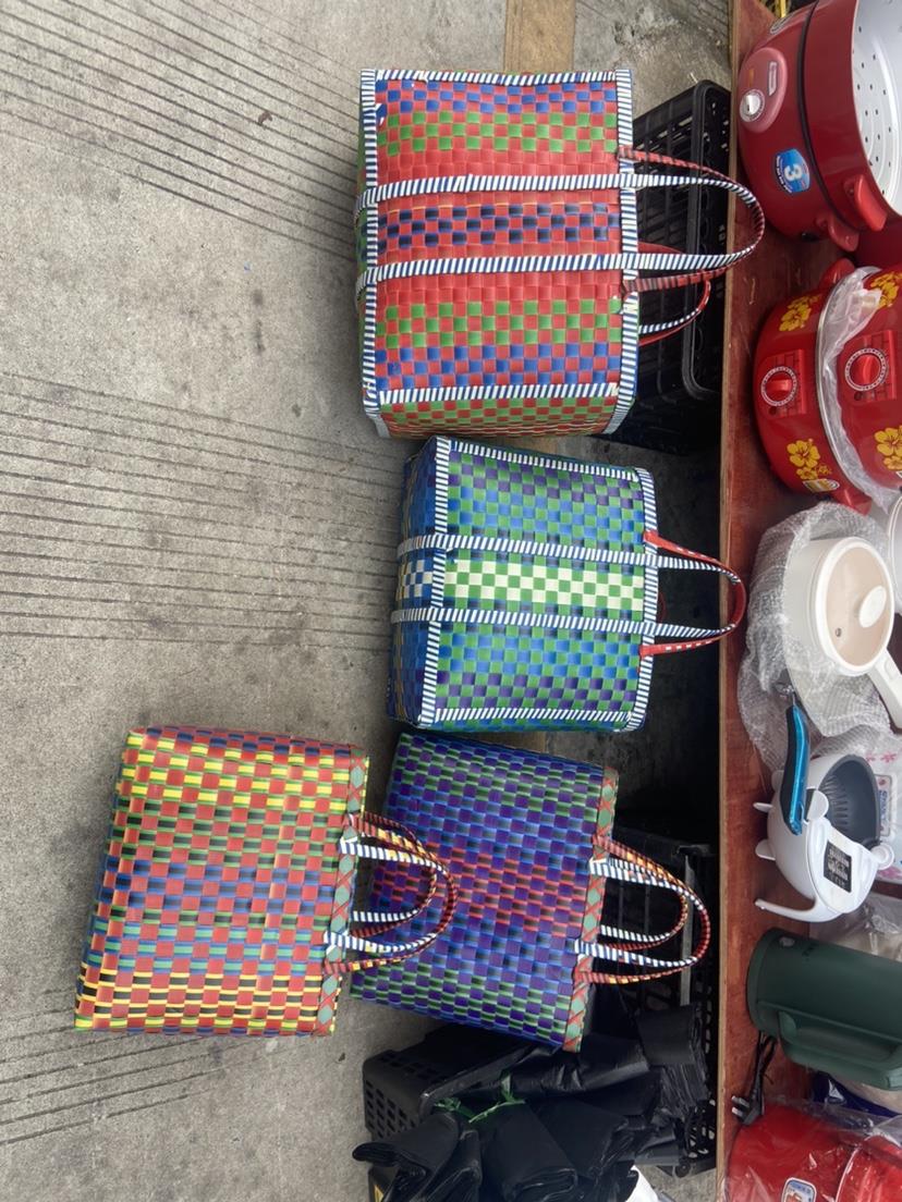 老缅提篮提菜篮脏衣蓝傣族菜篮子纯手工纤维编织收纳篮春游篮子