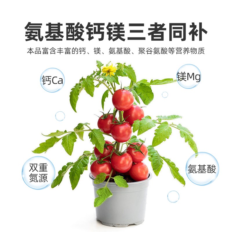 进口氨基酸钙镁叶面肥氨基酸叶面肥果树蔬菜花卉促花稳果水溶肥