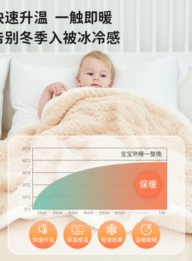 婴儿毛毯宝宝秋冬季双层加厚小被子新生儿推车盖毯羊羔绒儿童毯子