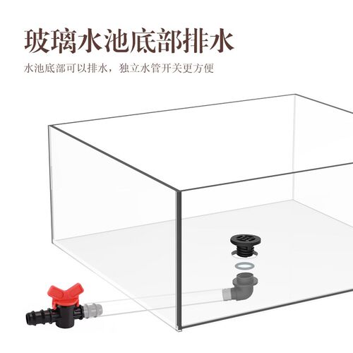 家用养乌龟专用缸生态造景超大饲养缸带晒台别墅黄缘半水龟养殖箱