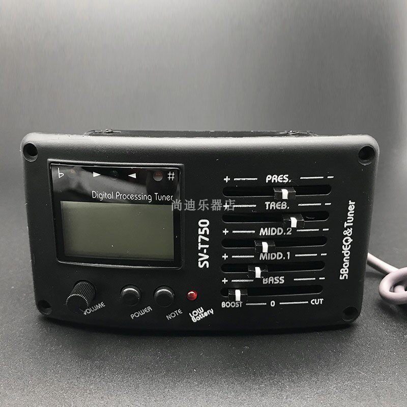 民谣木吉他5段拾音器 SV-T750 扩音器均衡器带调音吉他拾音器