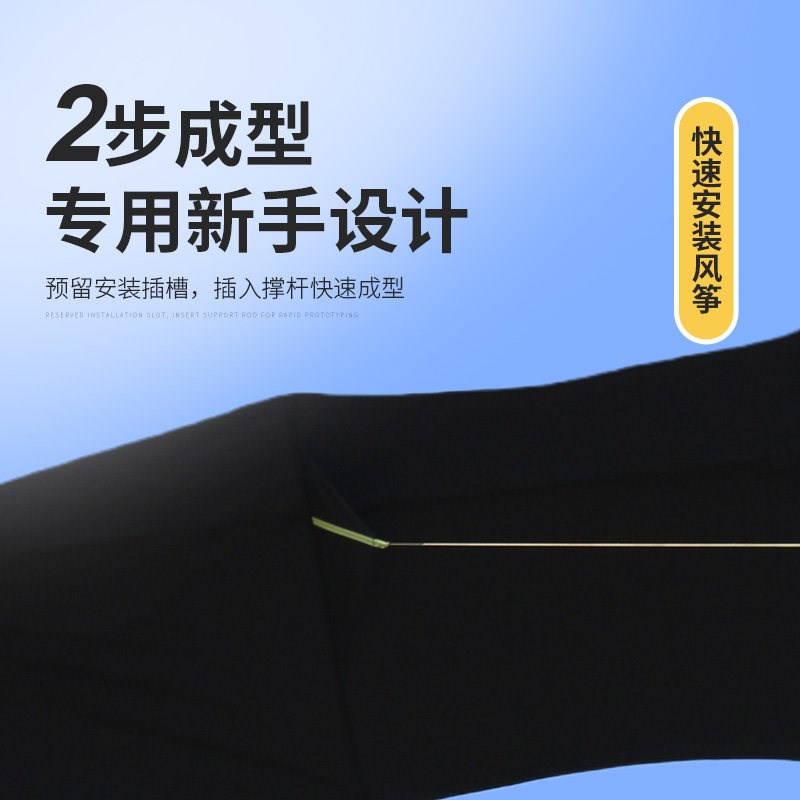 新款黑板鹰风筝潍坊风筝4.5米大型风筝微风易飞黑鹰伞布抗风风筝