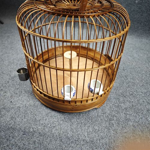 紫竹矮桩百灵鸟笼成品云雀笼小沙百灵手笼遛鸟笼竹制鸟笼装饰鸟笼