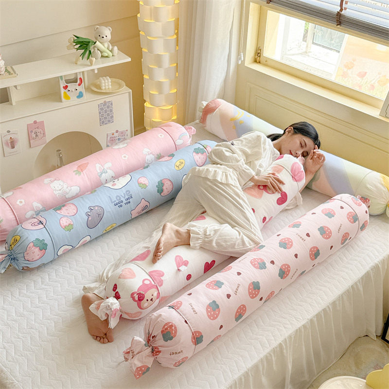 卡通糖果纯棉g长条抱枕女生床上睡觉夹腿枕头侧睡男生款靠枕可拆