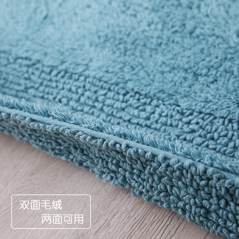 纯棉双面绒厨房长条m地垫吸水吸油卧室进门垫卫生间浴室防滑脚垫