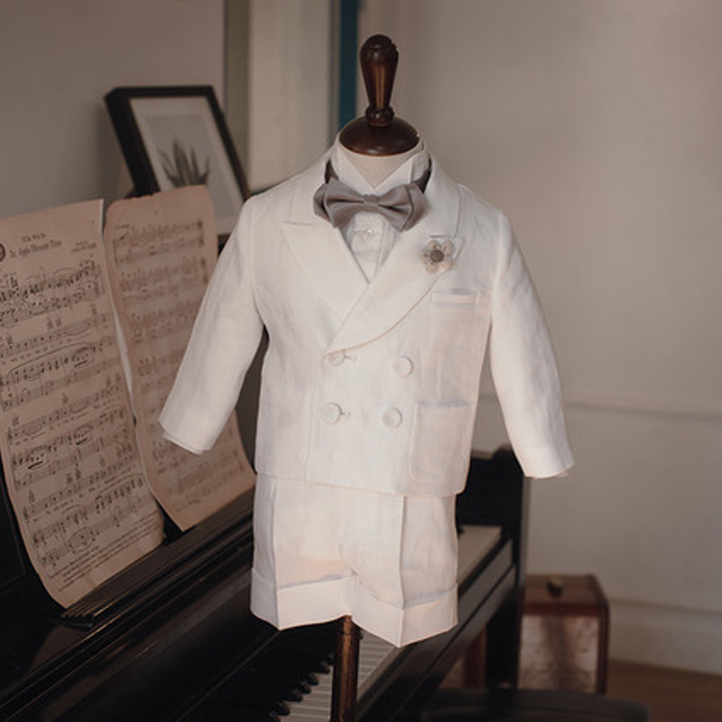 一周岁礼服男宝宝生日礼物小花童英F伦风高级西服抓周儿童西装套