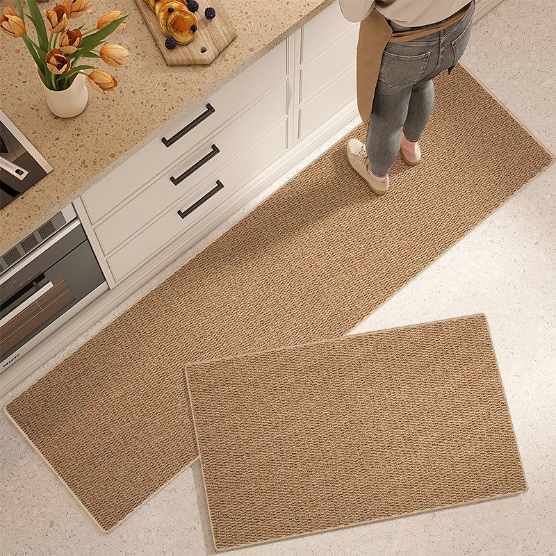 仿剑麻厨房地垫脚垫防滑防油家用耐脏防水垫子吸水吸Z油长条地毯,居家布艺,厨房地垫,淘宝优惠券,粉丝福利购,淘宝优惠卷