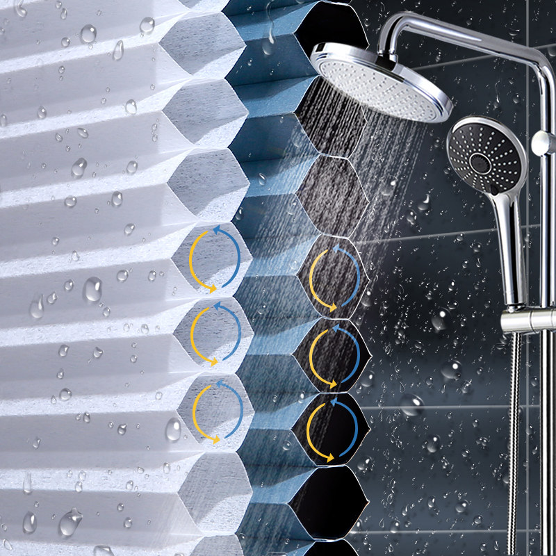 蜂巢帘蜂b窝帘免打孔防水隔热降噪防晒卧室办公室阳台浴室风琴百