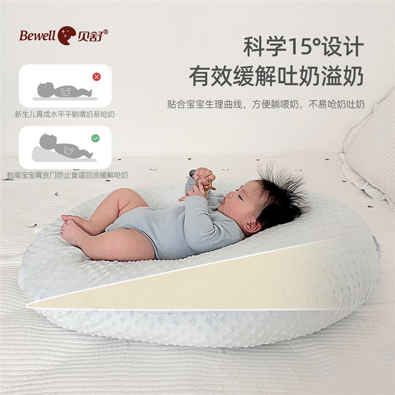 斜坡枕婴儿靠垫h防吐奶斜坡垫宝宝躺睡神器喂奶防呛奶溢奶趴趴枕