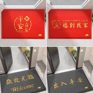 地垫入户门垫进门大门口丝圈脚垫门外2024新年R玄关进户门红色地
