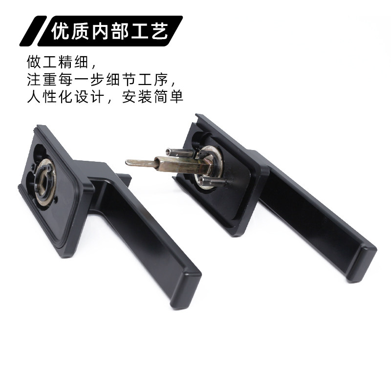 极窄平开门锁小方型极简t玻璃铝合金窄边门锁浴室卫生间通用门把