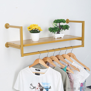 铁艺服装店衣架展示架上墙侧挂女装童装货架O壁挂衣服架子墙上衣