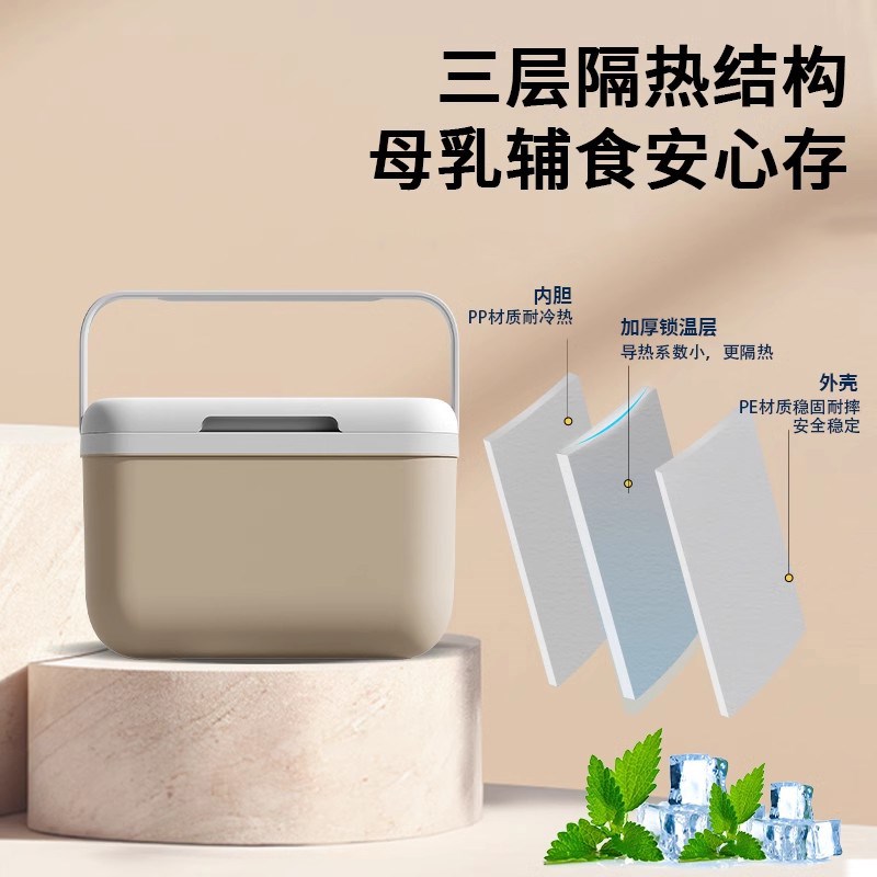 户外车载b保温箱母乳储奶冷藏箱冰块桶冷冻箱便携式移动迷你小冰