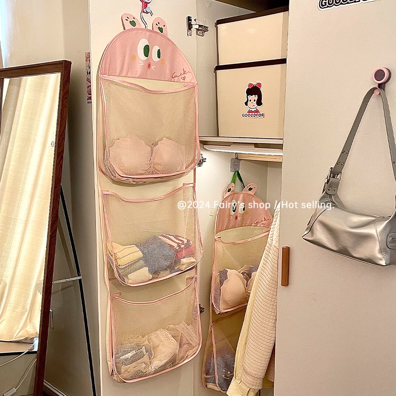 袜子收纳挂袋衣柜内m衣内裤收纳袋悬挂式学生宿舍挂壁式网兜置物