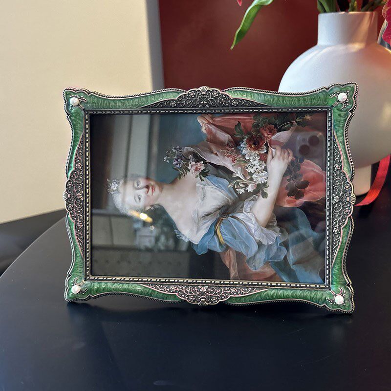 复古相框摆台6寸7寸10t寸欧式创意精致轻奢金属相架洗照片框摆件