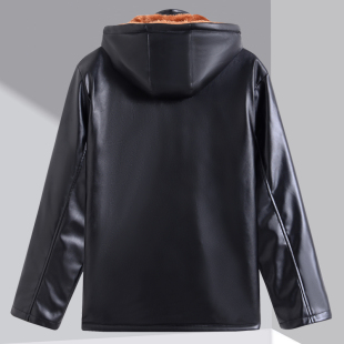 k加绒厚外套外卖骑手代驾防风保暖抗寒工装 套装 皮棉 皮衣皮裤 男士