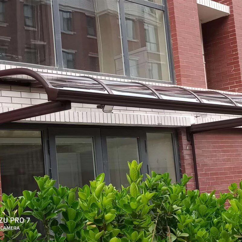 铝合金雨棚定制阳台窗户天台遮阳挡雨蓬别墅静Q音耐力板阳光板包