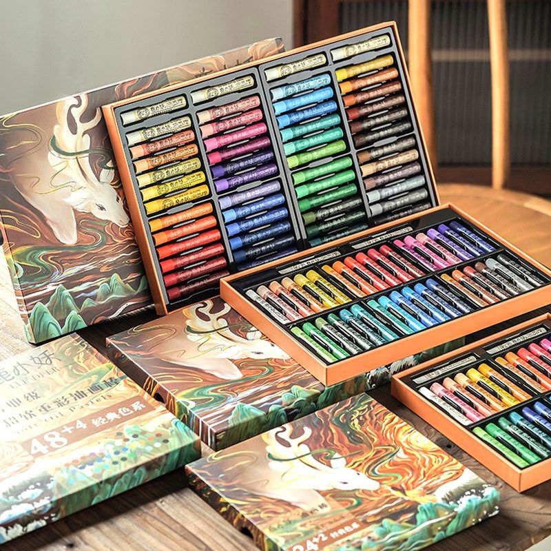 鹿小妖油画棒 专业级超软重彩 学生儿童蜡笔 36色4U8色 送工具包,文具电教/文化用品/商务用品,蜡笔,淘宝优惠券,粉丝福利购,淘宝优惠卷
