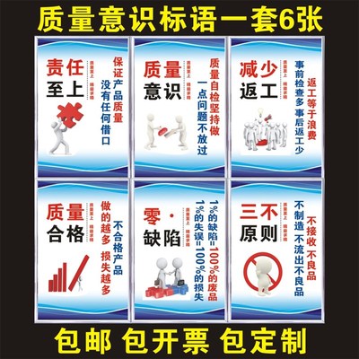工厂车间区域标识牌安全生产励志质量设备管理维护V品质仓库标语