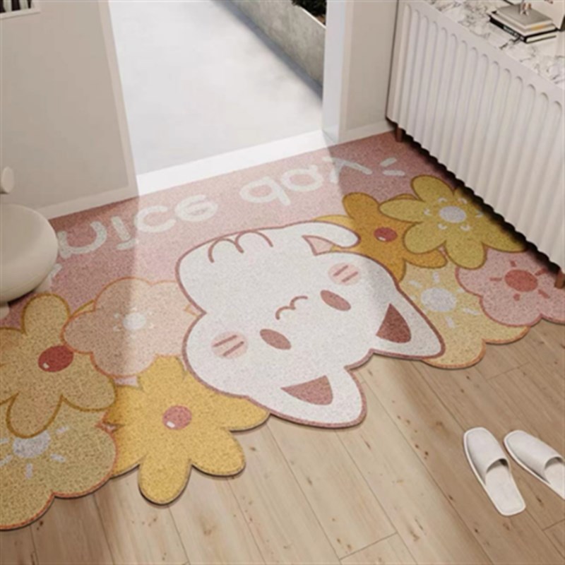 可爱地垫入户门垫k可裁剪丝圈脚垫进门口家用蹭土垫创意踩脚垫地