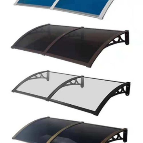 4mm耐力板屋簷雨搭加厚铝合金室外窗户遮挡雨P棚pc板户外雨搭阳台