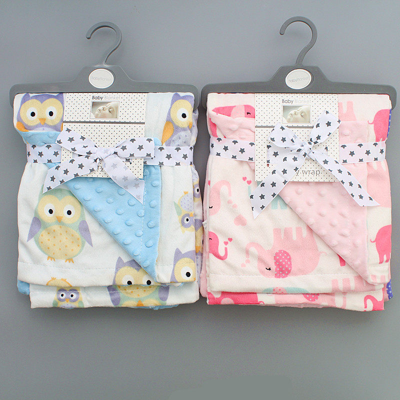 婴儿毛毯新生儿盖毯秋冬季儿童豆豆被子安抚豆豆S毯宝宝珊瑚绒毯