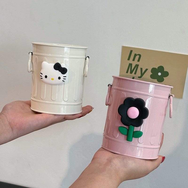 可爱卡通笔d筒铁艺桌面金属化妆刷收纳桶女孩学生宿舍办公文具笔,节庆用品/礼品,笔筒,淘宝优惠券,粉丝福利购,淘宝优惠卷