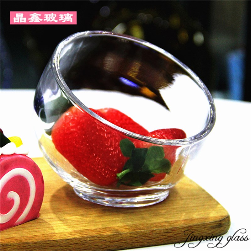 透明猫咪玻璃斜口碗宠物水碗x狗碗狗狗喝水碗猫食盆猫用猫碗玻璃