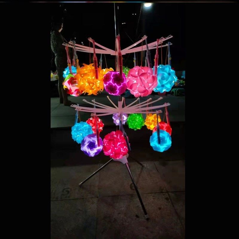 手套牢固网红灯笼m小饰品七层带轮子围巾架挂架摆摊夜市铁艺多层