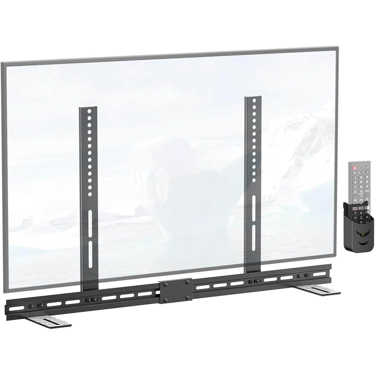 免打孔长条形音响回音壁电视TV音响支架 音响电视连接架 厚板材