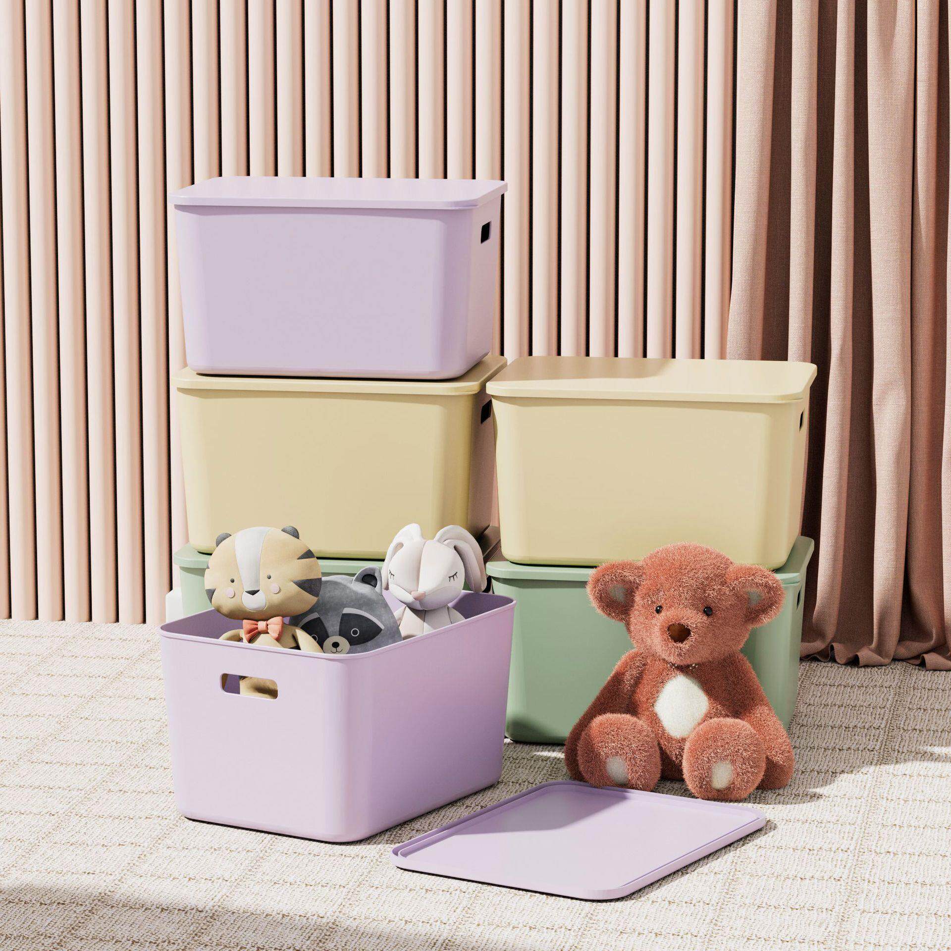 杂物收纳筐防尘家用桌面篮文具储物盒厨房抽屉分格整理收纳盒带盖