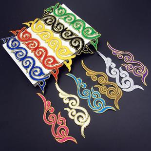 【小额】祥云刺绣花布贴背胶布贴云卷绣花贴云朵装饰