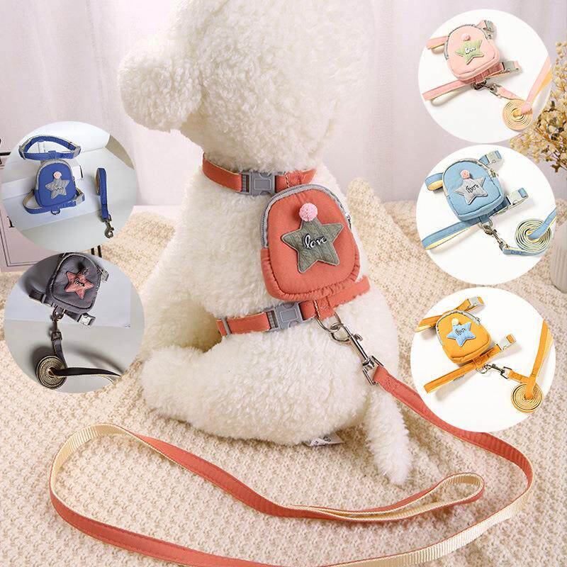 猫咪狗狗牵引绳防挣脱遛猫绳子狗绳宠物背包胸背带可调节厂家