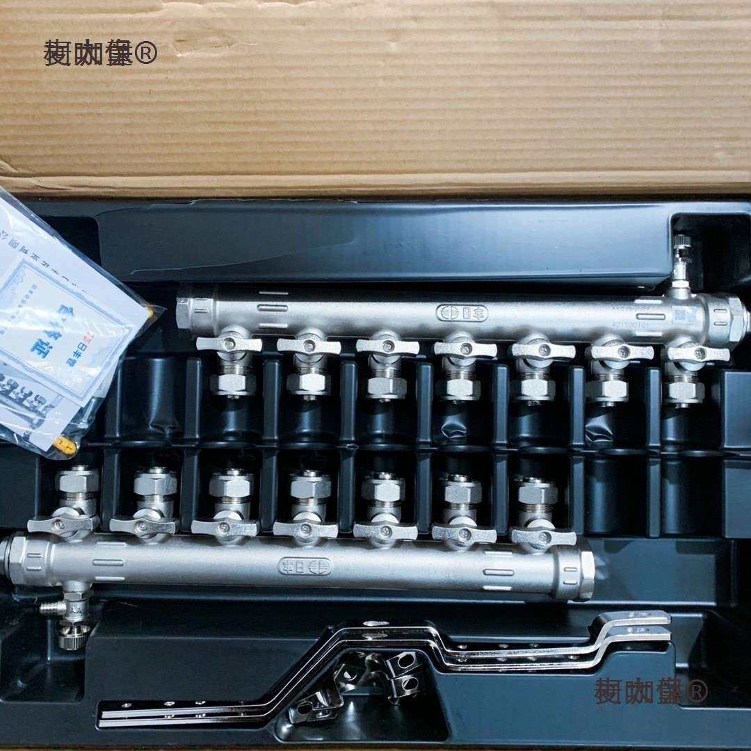 【2C】佛山日丰地暖分水器全铜F水见描述器地热地暖管32家分装地