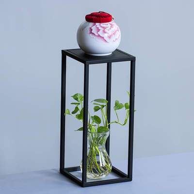 小博古架铁艺多宝阁底座现代简约紫砂壶架茶壶托摆架茶架子置物架