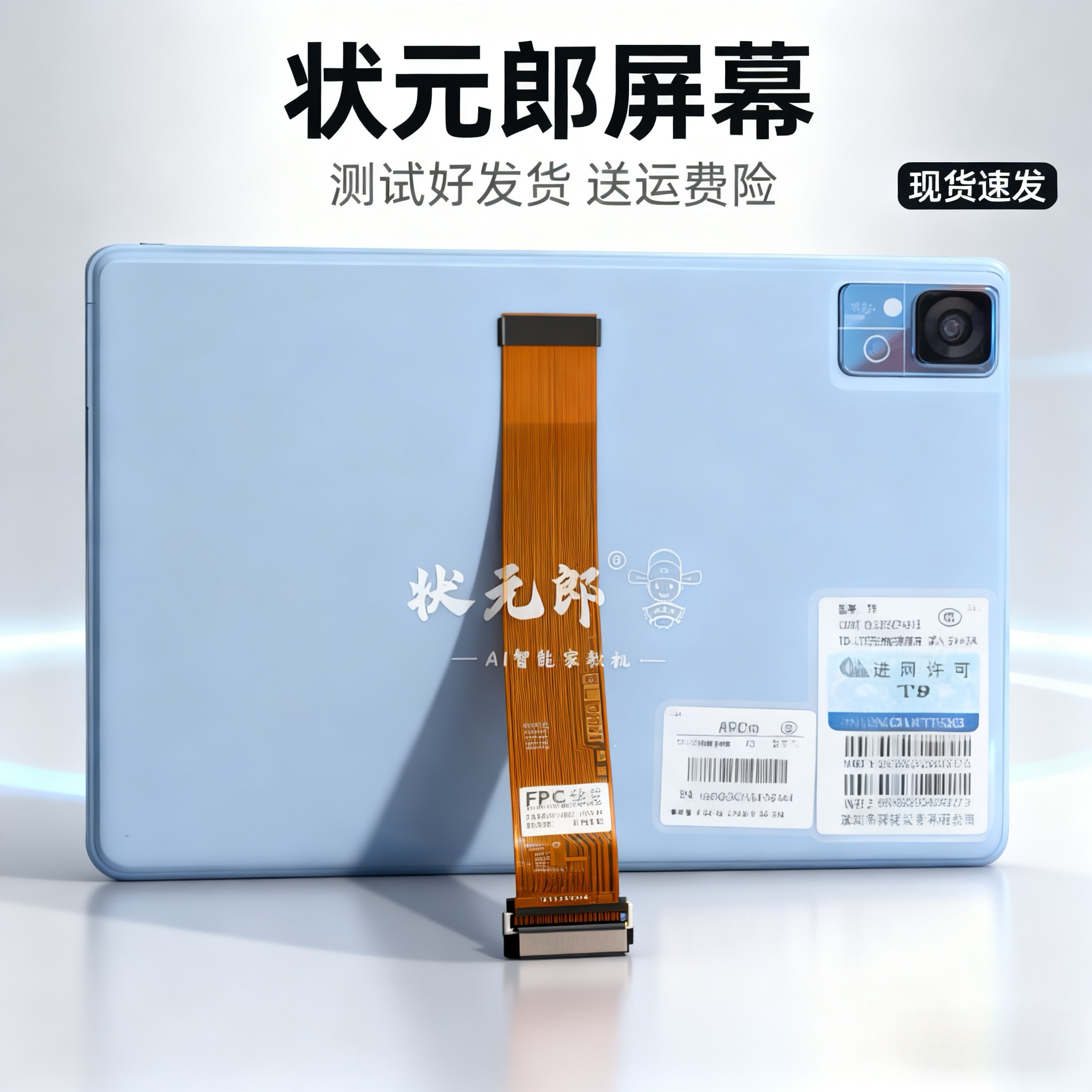 适用状元郎T9，A90pro平板电脑触摸屏外屏显示屏内屏液晶屏总成