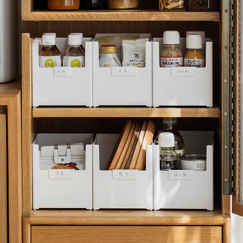 厨房长方形收纳盒橱柜塑料碗筷储物盒桌面抽屉式杂物化妆品整理盒