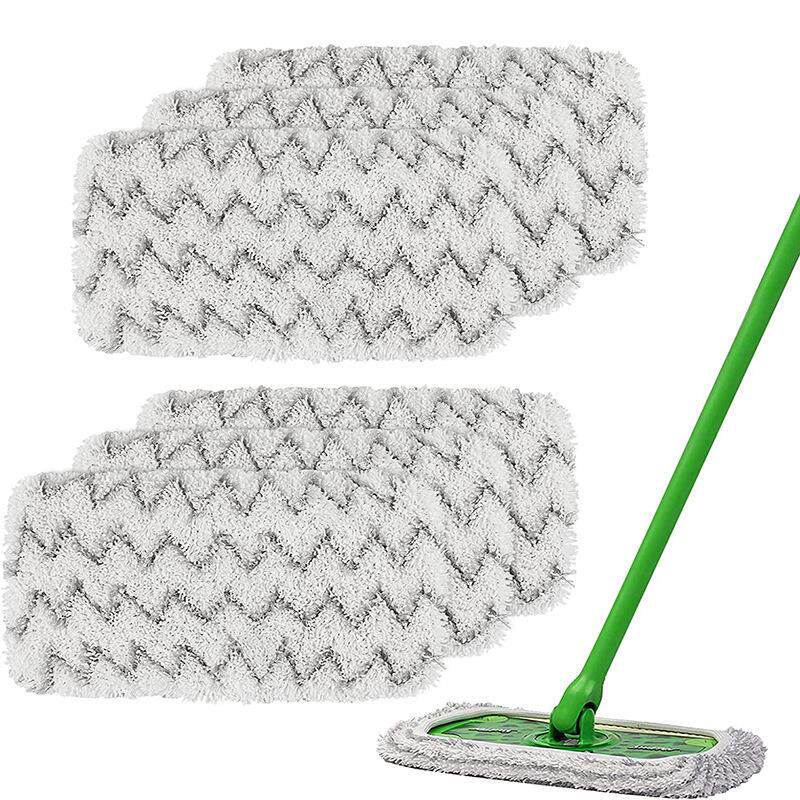 适配Swiffer Sweeper平板拖把替换布 超细纤维拖布头 拖把头配件