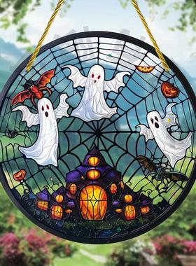 跨境万圣节系列亚克力阳光捕捉器工艺品创意装饰挂饰亚克力圆盘