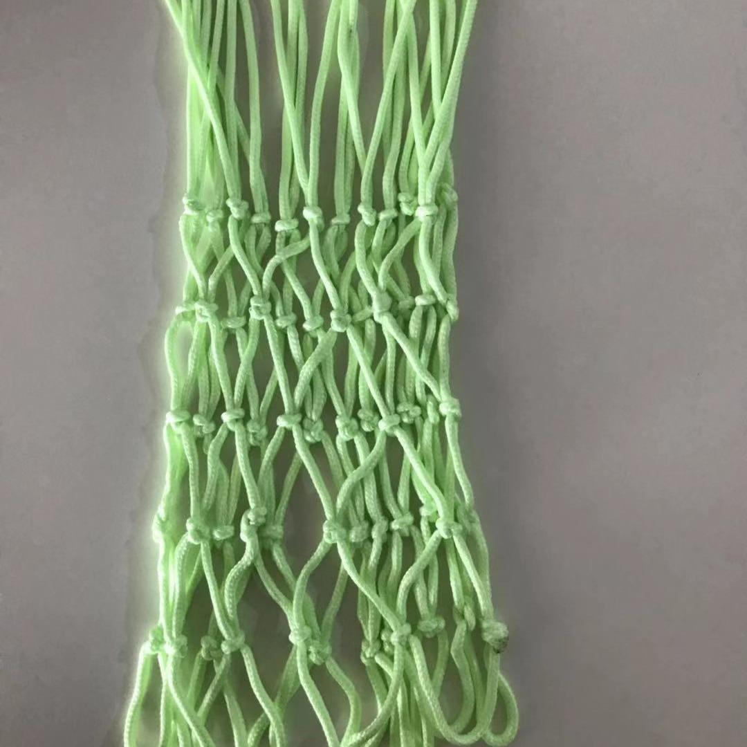 夜光篮球网 自发光荧光篮球网 标准篮球网结实耐用水绿色 白色