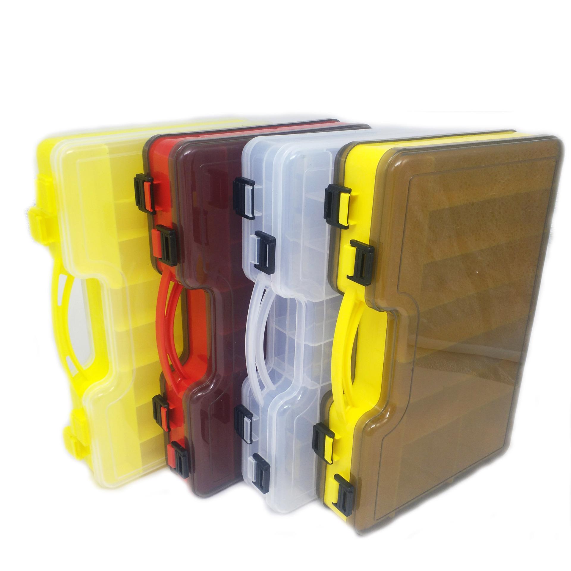 跨境海钓工具箱 塑料大号配件盒多格带插片手提盒 路亚收纳盒