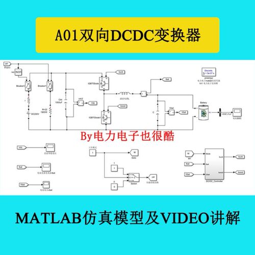 A01双向BuckBoost双向DCDC变换器的Matlab仿真模型设计及讲解