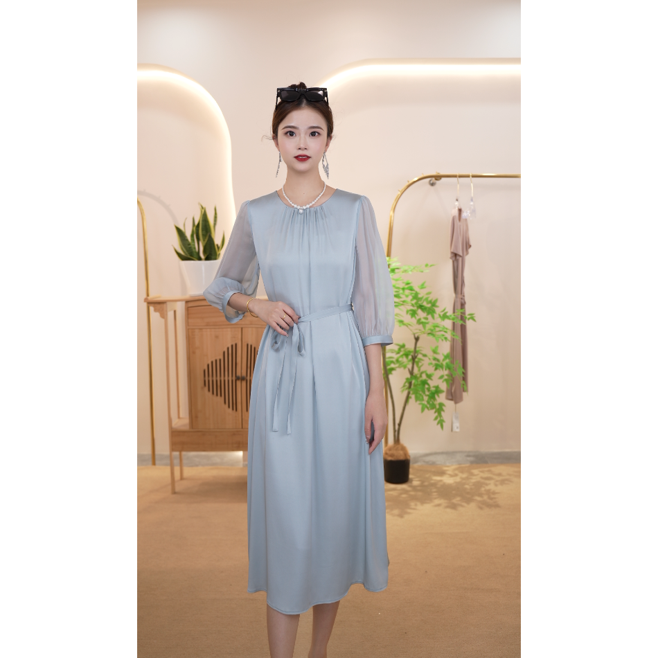 夏季宴会结婚连衣裙女紫色轻奢